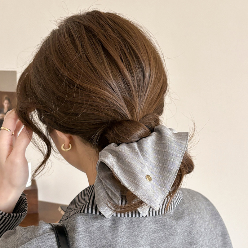 Toallas cuadradas de alta sensación anillo de cabello de intestino grueso feminino perezoso viento bajo caballo cuerda de cabello de cola de caballo de alta elasticidad banda de goma cuerda de cabeza