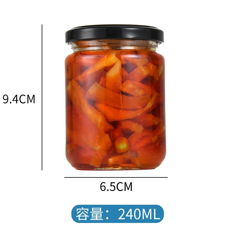 缶詰ボトル密封缶蓋付き透明食品分注缶詰瓶牛肉カプサイソース蜂蜜缶詰キャンディー瓶|undefined