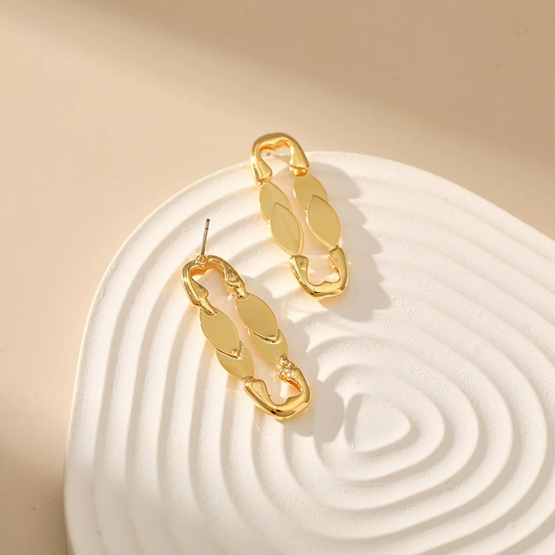 Серьги из меди, креативные аксессуары, золото 750 пробы
