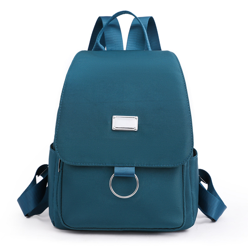 Comercio exterior al por mayor 2022 nuevas señoras casuales mochila de tela Oxford color sólido salvaje mochila de viaje urbano