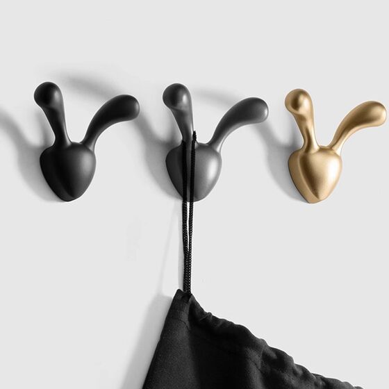 High-value rabbit hook creative cute decorative personality children's clothes hook entrance porch non-perforated coat hook