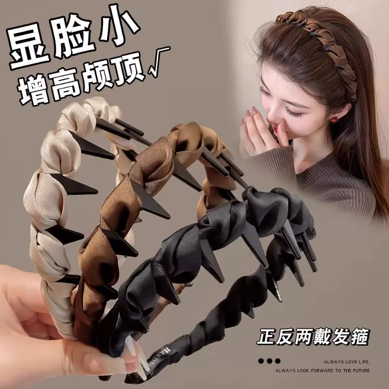 高颅顶发箍女款高级感洋气时尚头箍2025新款防滑带齿压发发卡头饰