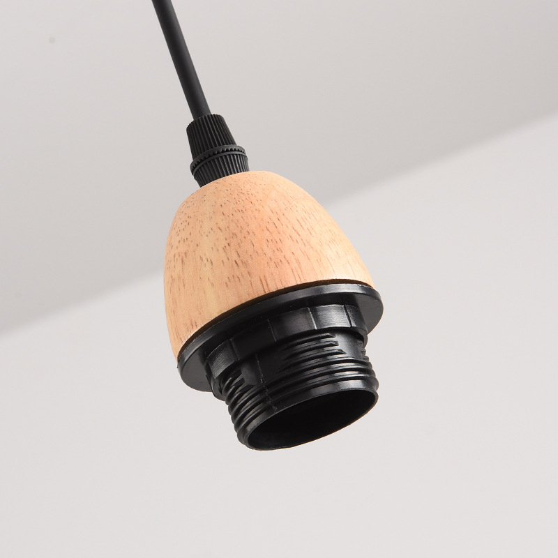 Araña de estilo japonés vintage cuerda de cáñamo cama y desayuno dormitorio sala de estar lámpara de madera creativa estilo chino lámparas de madera maciza