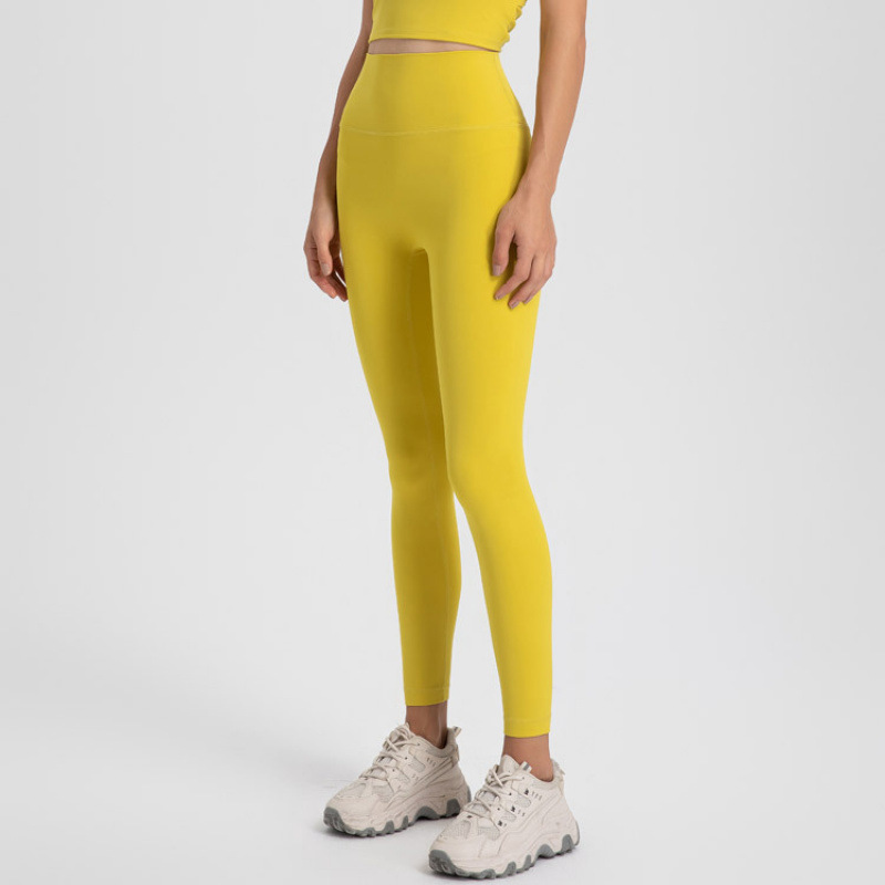 Nuevo cross-border fitness nube sensación ultra suave caderas de cintura alta mujer elástica desnuda sensación deportiva de correr ropa de yoga pantalones al por mayor