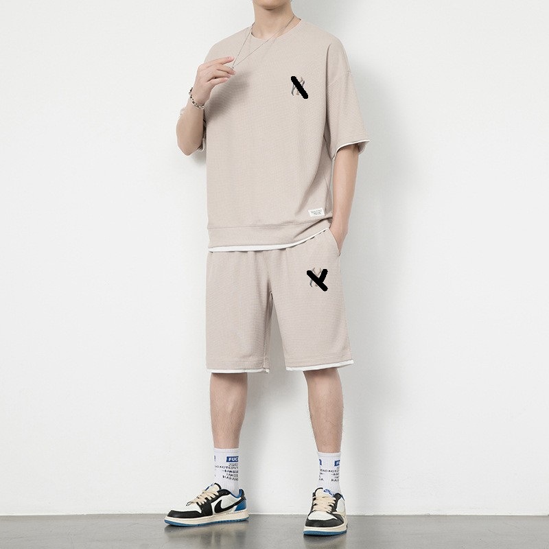 Sports suit Men's Summer Fashion Men's Short-sleeved Shorts Full Set Men's Casual T-shirt All-match Coat