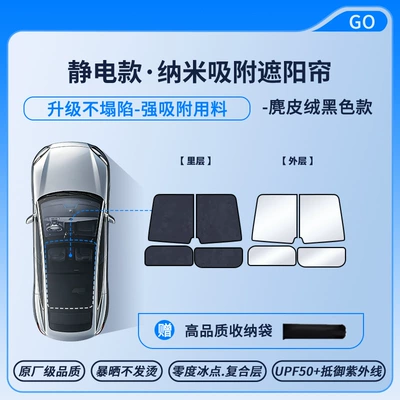 electrostatic adsorption sunroof — Sun shade - 19-21-tesla-modelx-sunroof-sunshade-electrostatic-adsorption-model-suede-black