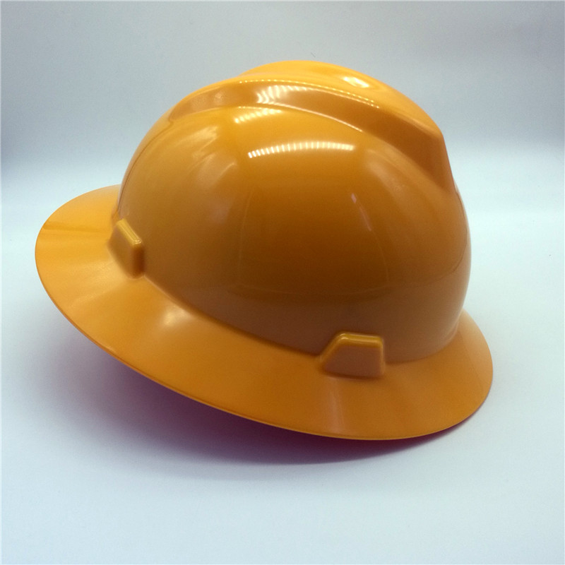 Estrella dorada sombrero de ala grande casco de plástico naranja HDPE alta resistencia resistente a altas temperaturas protectora casco estándar americano naranja negro