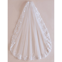 O 81356 Lace Trim Bridal Veil ��˿��������ͷɴ�羳��ó��