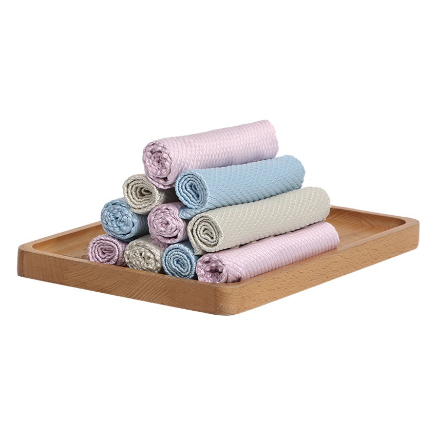 Extra grande escala de peces del hogar trapo rejilla absorbente paño de limpieza sin costura colgando de vidrio de limpieza paño de cocina fregado artefacto