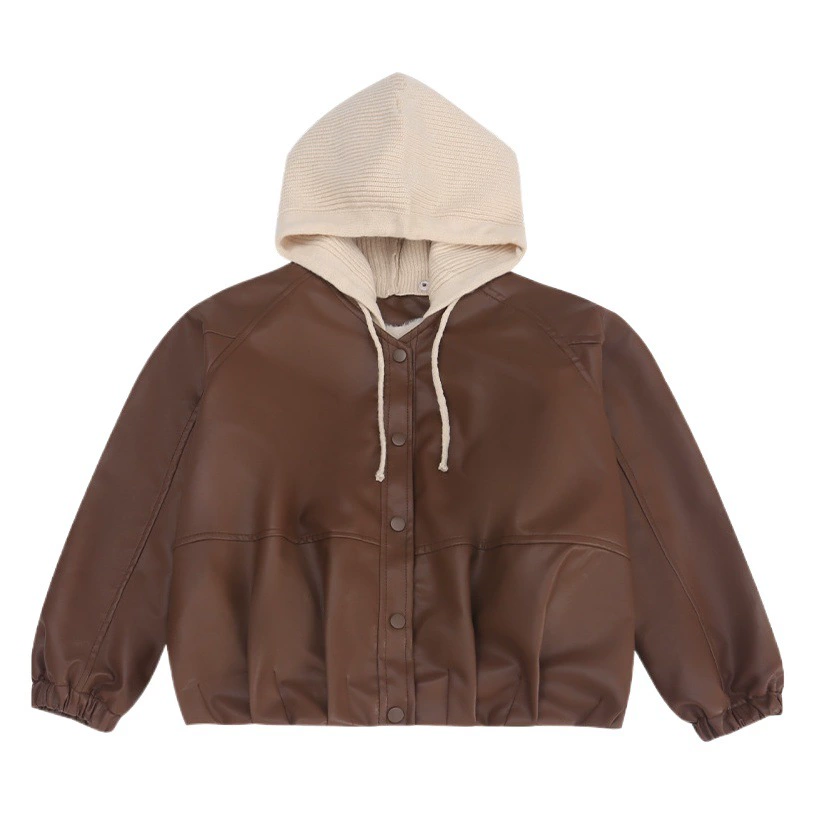 Детская кожаная куртка для девочек весна-осень 2025, стильная новая осенняя одежда, модная куртка для девочек