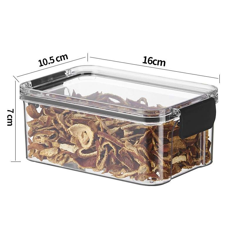 Tea Storage Box, Square Multi-Compartment Container, 680–700 ml, Airtight Stackable
