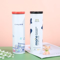 シンプルな韓国 304 ステンレス鋼ストレートコーヒーカップクリエイティブギフト魔法瓶カップタンブラー学生カップルウォーターカップ