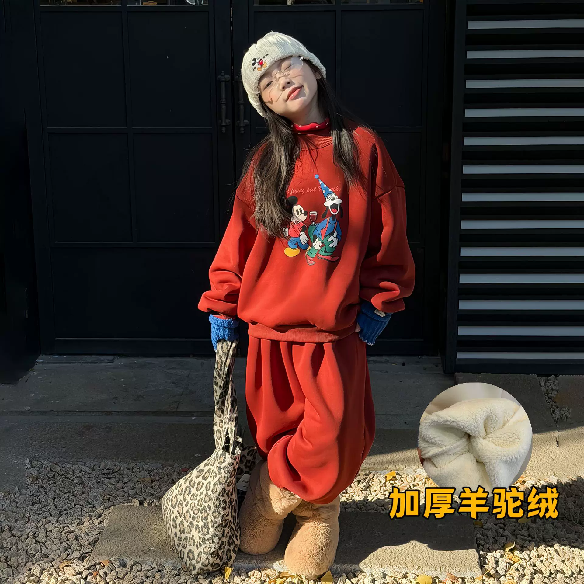 花与寻童装女童套装2025冬款韩版儿童保暖加绒加厚套装百搭洋气潮