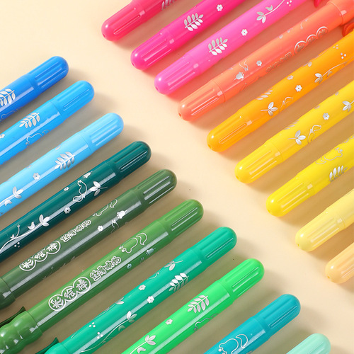 Good article, colorful and painted oil crayons for children, water-soluble oil crayons, kindergarten washable crayon set 
