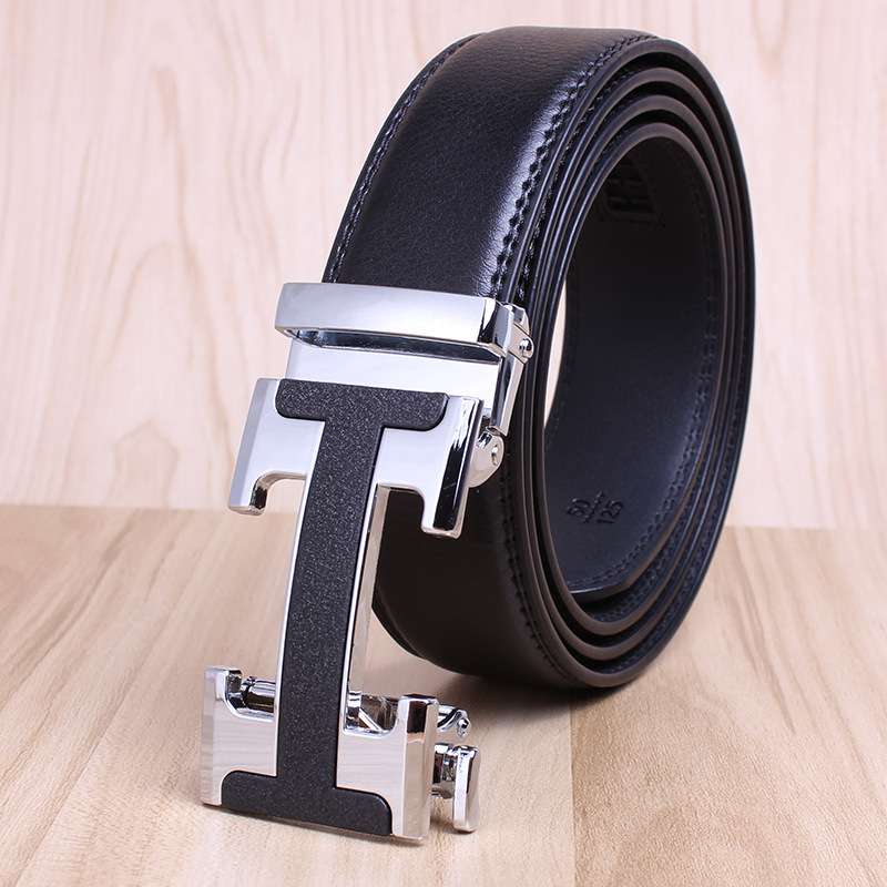 Men's Genuine Leather Automatic Buckle Luxury Belt Wholesale Simple Versatile Denim Belt Manufacturer