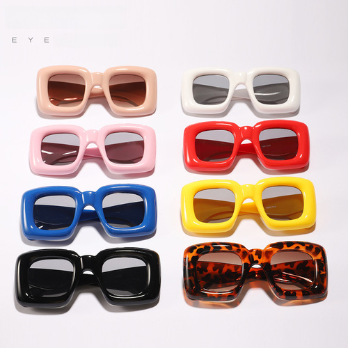 New square children's sunglasses with inflatable novelty party glasses, Instagram-style personality, cross-border children's sunglasses