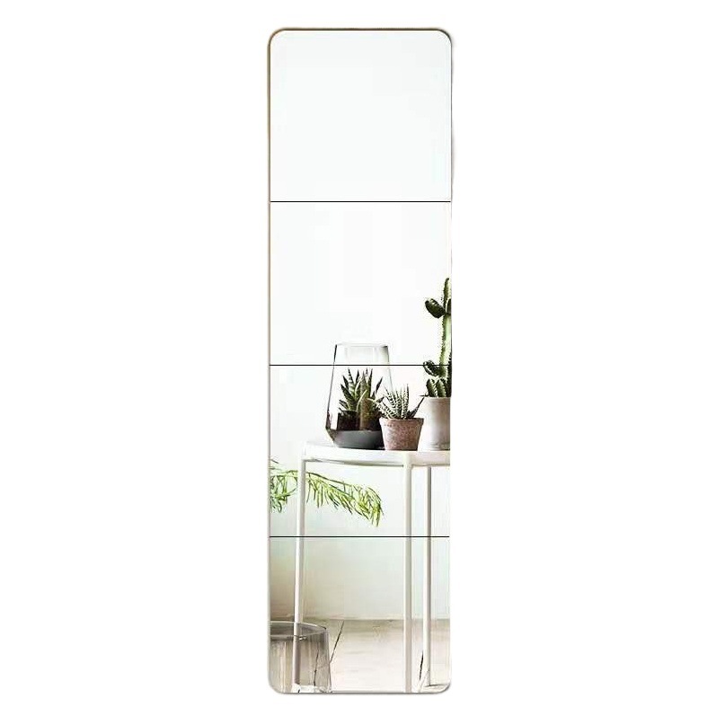 Full-Length Mirror Bedroom Wardrobe Handmade Combination Splicing Mirror Square Explosion-Proof Wall-Mounted Mirror Full-Length Mirror Self-Adhesive Tempered Mirror