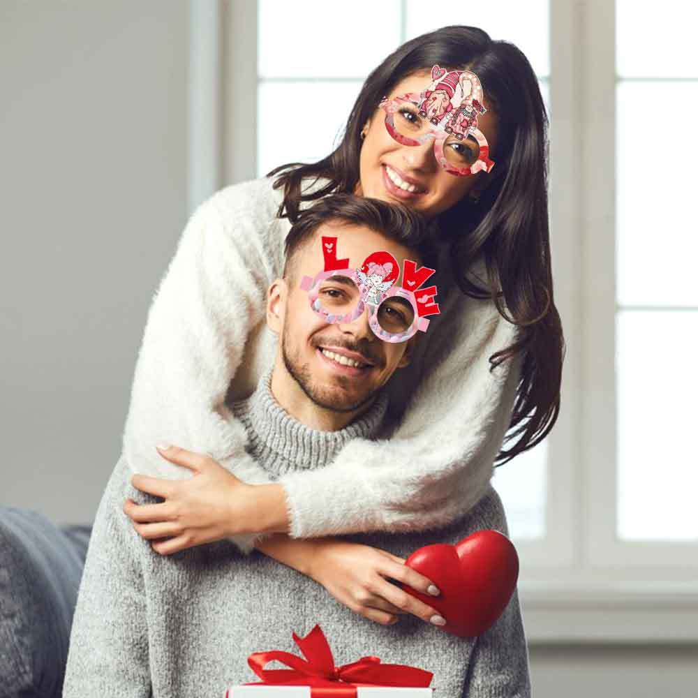 2026 nuevo día de San Valentín gafas de papel fiesta decoración regalo de día de San Valentín amor gafas Cupid