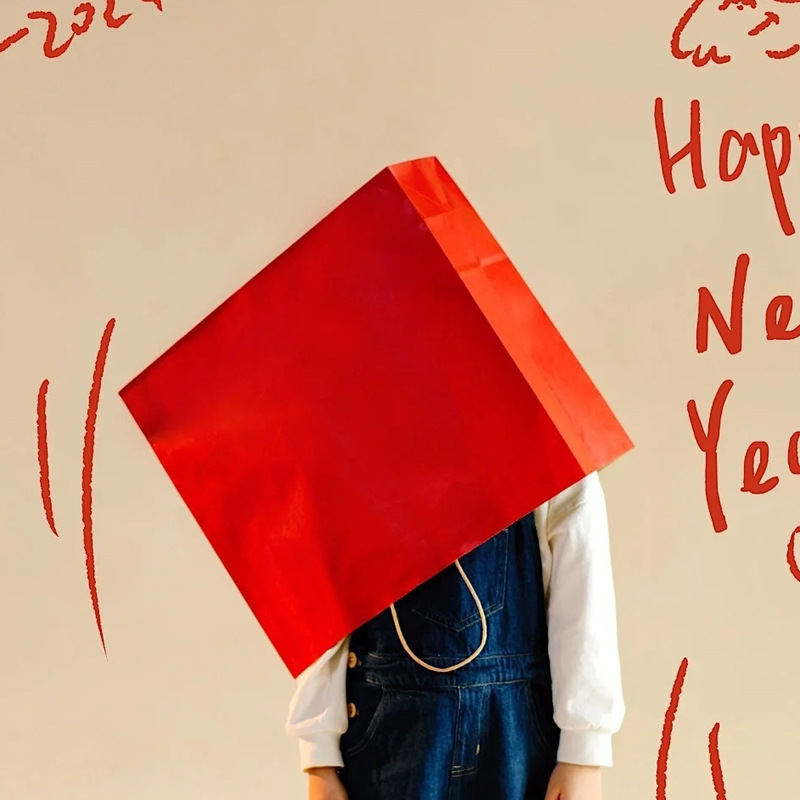 红色牛皮纸袋手提袋礼品袋加厚超大号喜事婚庆纸袋子包装袋logo