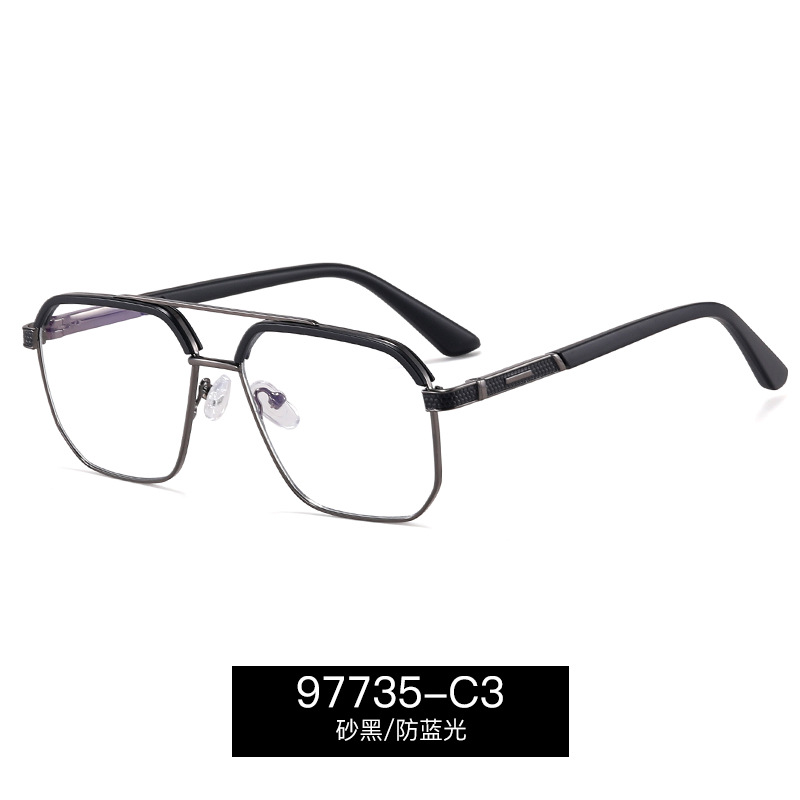 97735 nuevas gafas cuadradas tendencia de gafas cuadradas de alto nivel, gafas de miopía con grados para hombres