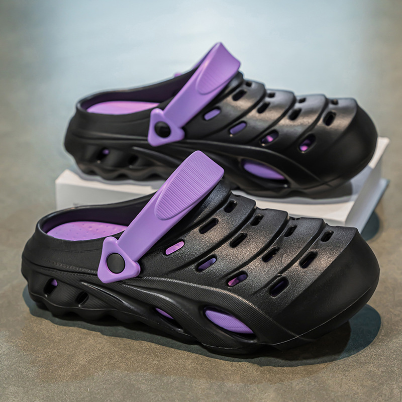 Zapatos con agujeros transpirables para hombre EVA verano nuevo estilo sandalias antideslizantes de suela gruesa zapatos de playa deportivos de dos desgaste image 7