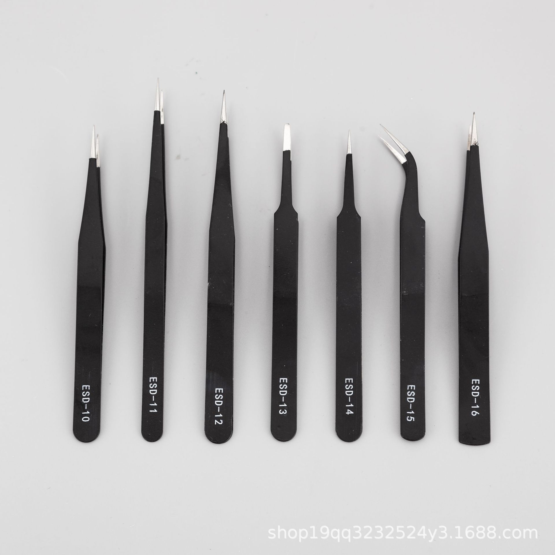 스테인리스 핀셋, 검정색 뾰족한 팁, 수첩, 네일아트, 악세사리, 제비집 손질 도구, 원예, 다육식물 수리, 정전기 방지