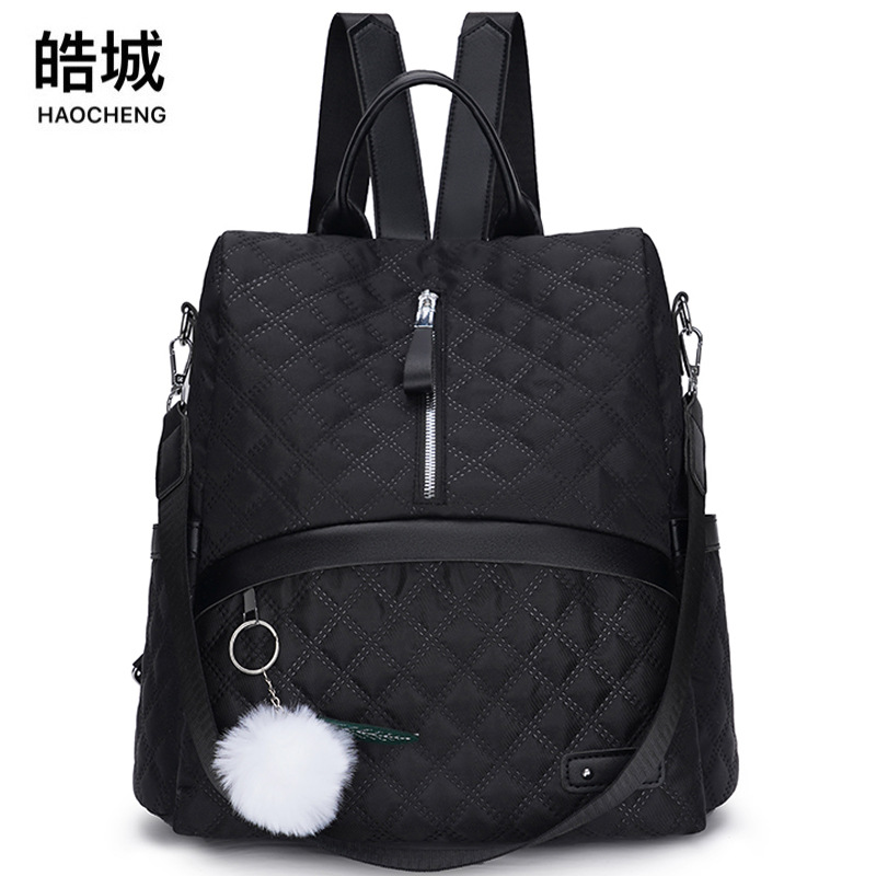 2024 primavera nuevas señoras mochila antirrobo moda rombo Oxford tela mochila de viaje de doble uso mochila escolar al por mayor