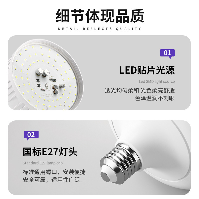 Zhongshan bombilla led súper brillante lámpara de ahorro de energía enchufable de alta potencia e27 bombilla de luz de bombilla iluminada diamante