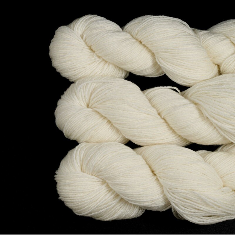 Zhenrou 3-Ply 100% Superfine Merino Pure Sheep Wool Fine Hand-Dyeing Yarn White Base Yarn Special Yarn for Hand Dyeing