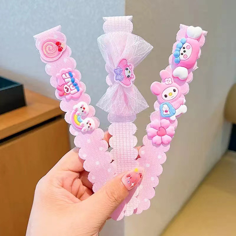Los niños aman los dibujos animados Sanrio publicó un nuevo velcro, pero Koolomi, la cabeza de la niña para terminar los accesorios de pelo