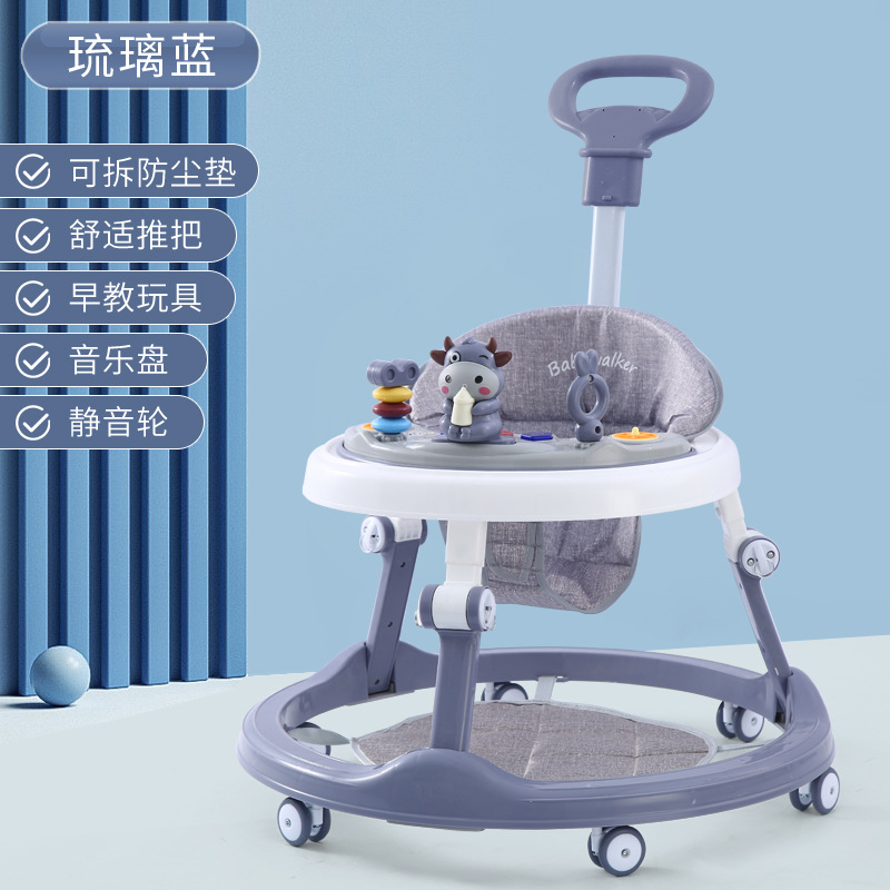 Andador para bebés que previene las piernas en forma de O y las caídas, apto para bebés de 6 a 18 meses, permite sentarse y ser empujado para ayudar a caminar y aprender a conducir.