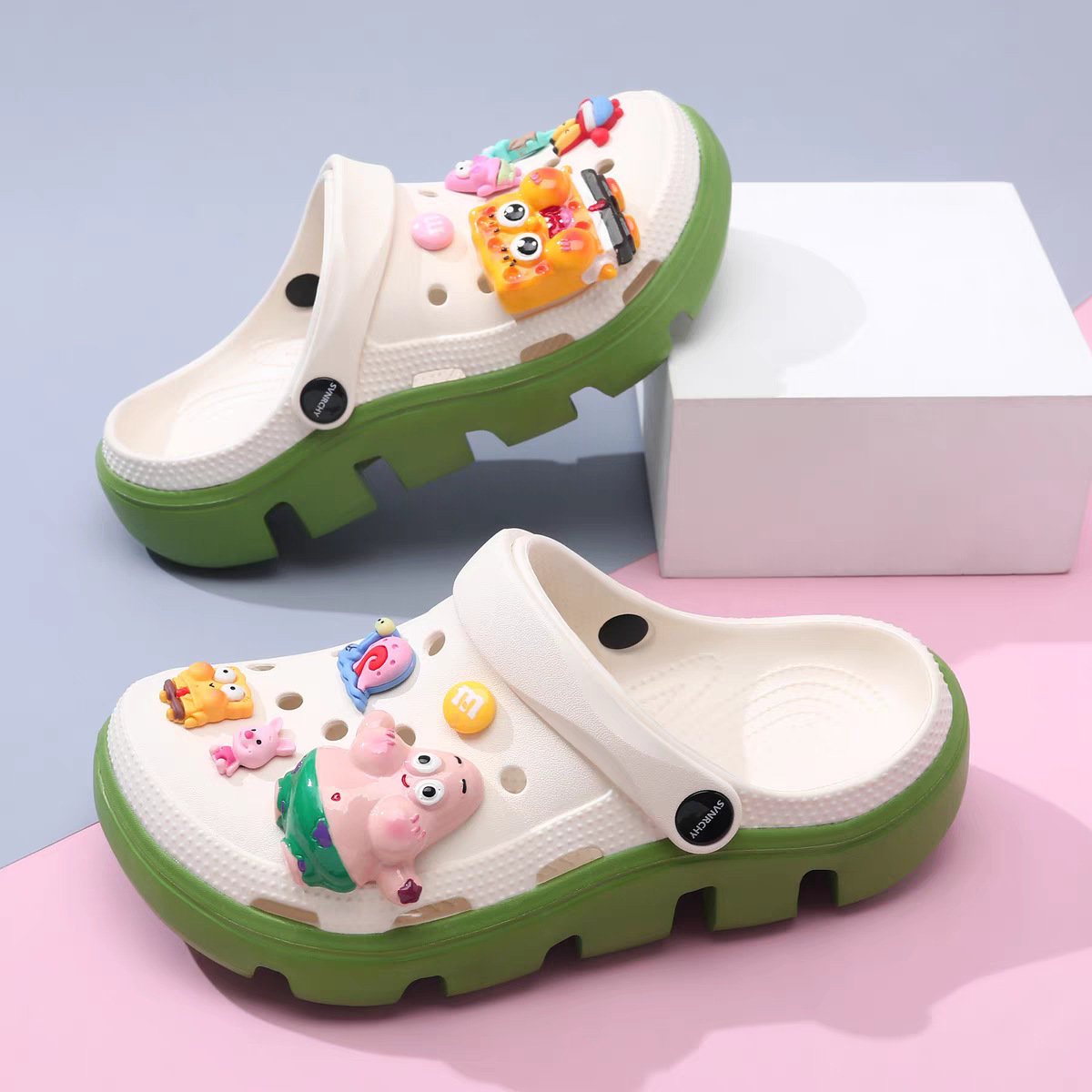 흰색 녹색 + 스폰지밥