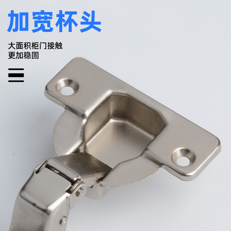 Springless Hinge Cover Compatible with 40 Cup Springless Hinge, 90-Degree Lid, 25mm Thickness, Short Arm Aluminum Frame Door, No Latch