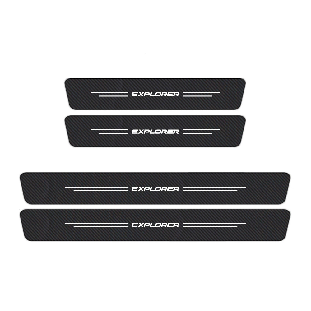 Cross -border explosion is suitable for Ford Explorer ST LINE modification threshold after trunk carbon fiber pattern leather