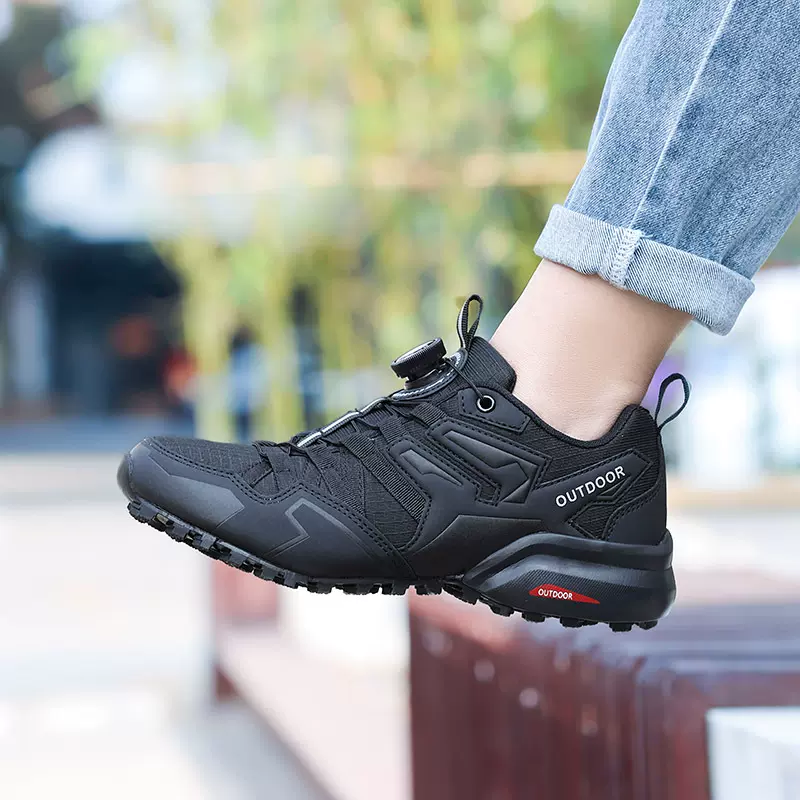 跨境户外越野跑鞋轻便透气登山鞋户外徒步运动跑鞋骑行鞋男鞋大码