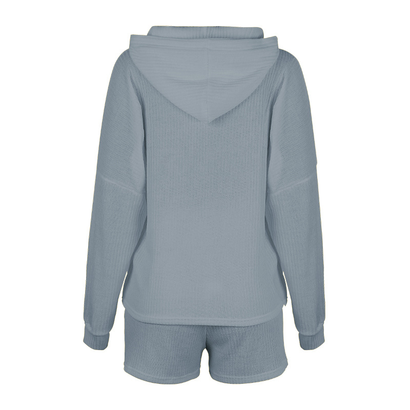 solid color hooded pajamas set NSZH27025