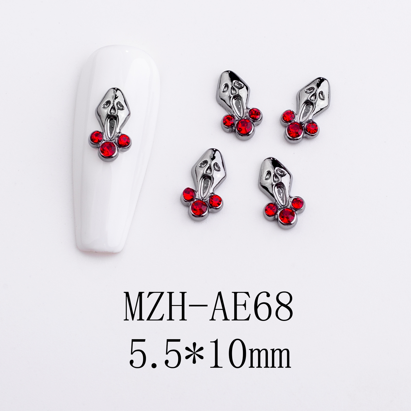 5g Weight Nail Decoration Accessories Nail Supplies 10 PCS/Package Quantity Alloy Material Halloween Festival Cross, Spider, Skull Pattern Retro, Classic Style Style Halloween Retro Classic Style Cross Spider Skull Alloy Nail Decoration Accessories 10 PCS/Package 1