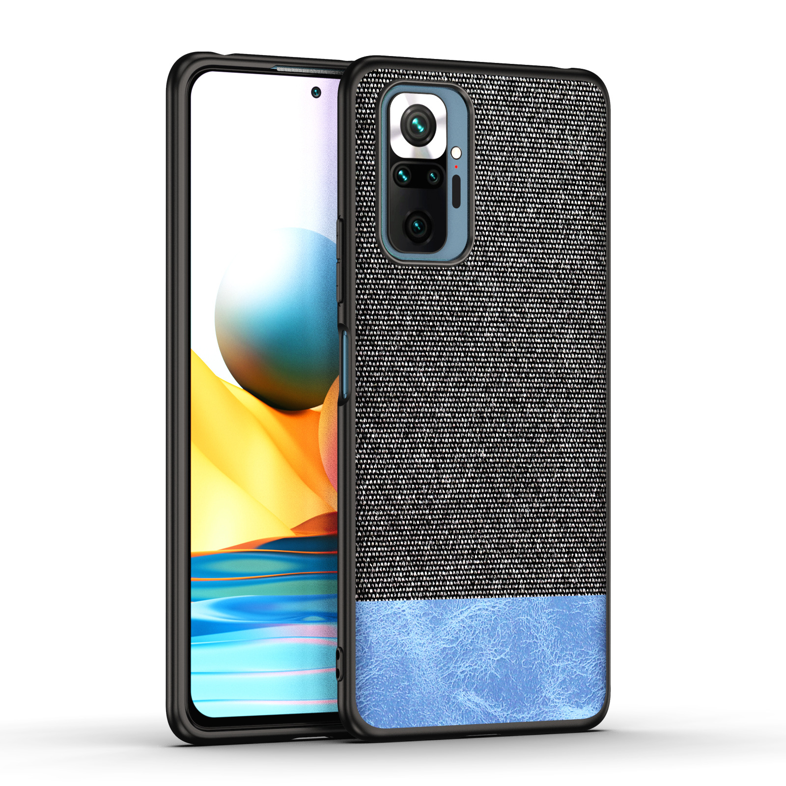 Black, blue
