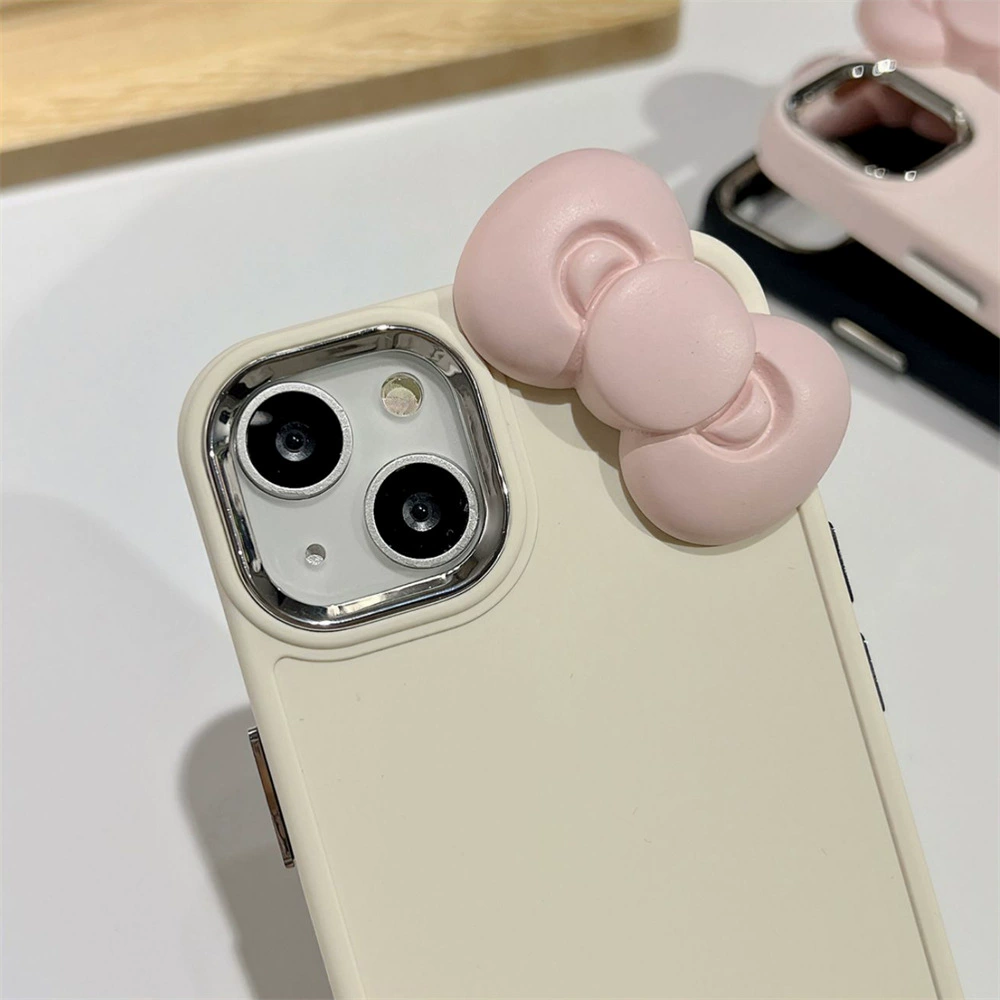 Apple, совместимый чехол для телефона с бантов, силиконовая матовая линза, iphone, 15promax