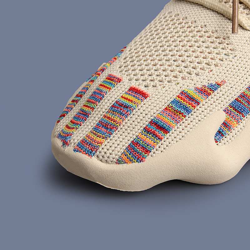 Volando tejido de coco zapatos de verano de las mujeres delgada clunky transpirable pulpo calcetines volcánicos casual correr deportes zapatos de las mujeres image 4