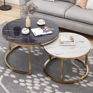 Cross-border Coffee Table Floor-standing Living Room Household Warm Round Table Small Apartment Upper-grade Bedroom Small Round Coffee Table