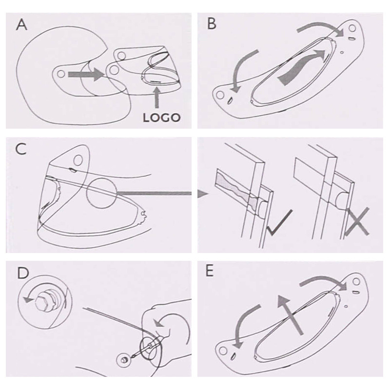 En stock productos originales AGV parche antiniebla invierno antiniebla K1 K5S K3 SVS Universal