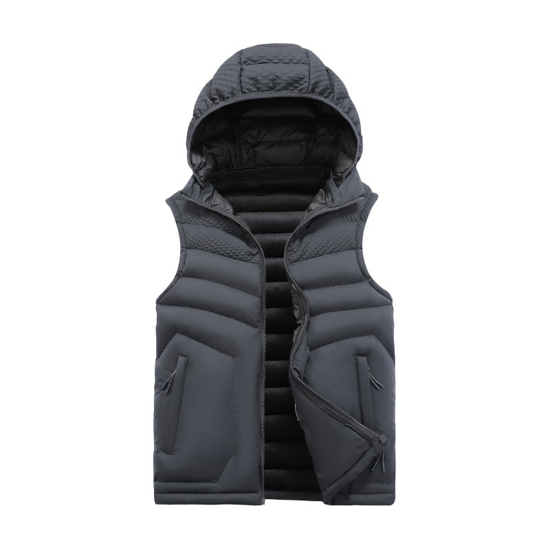 2025 chaleco de algodón de costillas otoño y invierno caliente grafeno sin mangas palpitación clip de algodón comercio exterior transfronterizo al por mayor