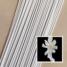 1.5米长胶包白铁丝大型纸艺造型铁丝婚礼花朵材料 14#16#包塑铁丝