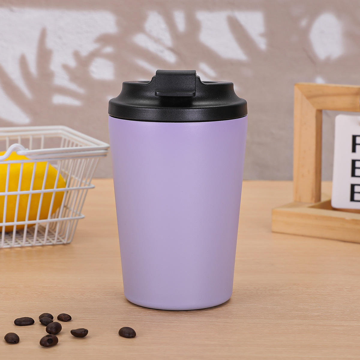 Nuevo taza de café de acero inoxidable al vacío transfronterizo taza de café portátil al aire libre taza aislante de agua de café