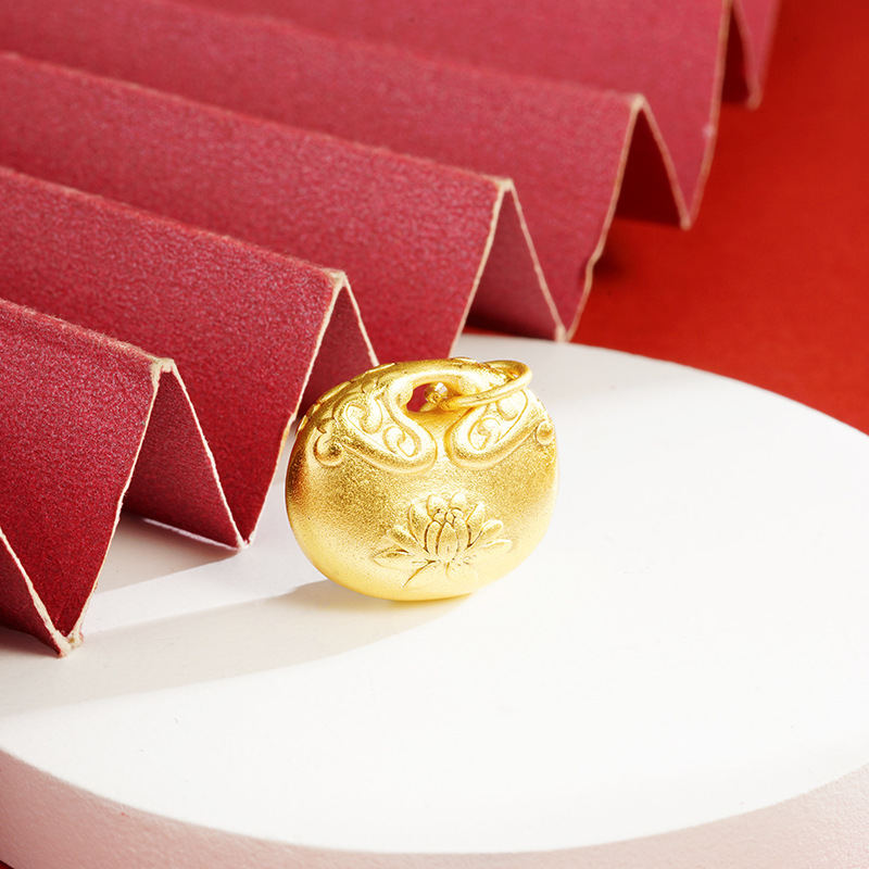 Vietnam arena oro gordito fu collar de loto al por mayor chapado en oro tuo collar de aleación de cobre de las mujeres de la joyería del estilo nacional de suministro directo de fábrica