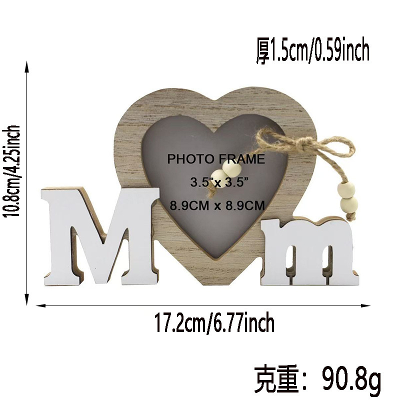 クロスボーダー爆金英語アルファベット愛木造フォトフレーム工芸品結婚式用品創意家庭装飾品置物|undefined