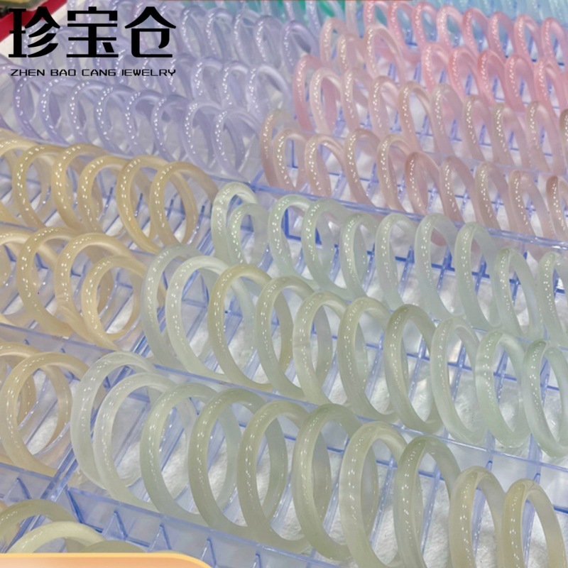 猫眼手镯高级感女白月光冰蓝手链小红书款渐变饰品批发猫眼石手镯|undefined