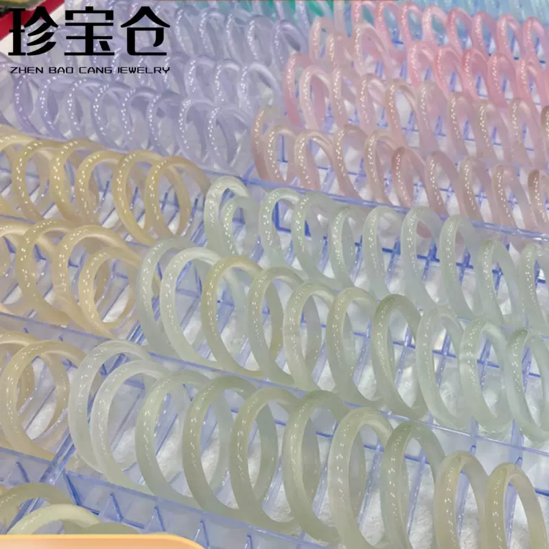 猫眼手镯高级感女白月光冰蓝手链小红书款渐变饰品批发猫眼石手镯