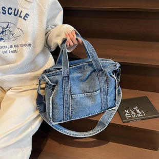 Japanese Style Shoulder Bag Men's and Women's 2025 New Style Distinctive Rouge Canvas Bag Portable Crossbody Bag Ins Student Messenger Bag